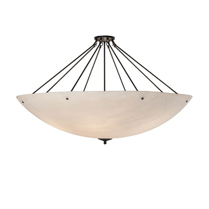 Meyda Tiffany Madison 12 Light 60" Wide Semi-Flush Bowl Ceiling Fixture - Gilded Tobacco Finish