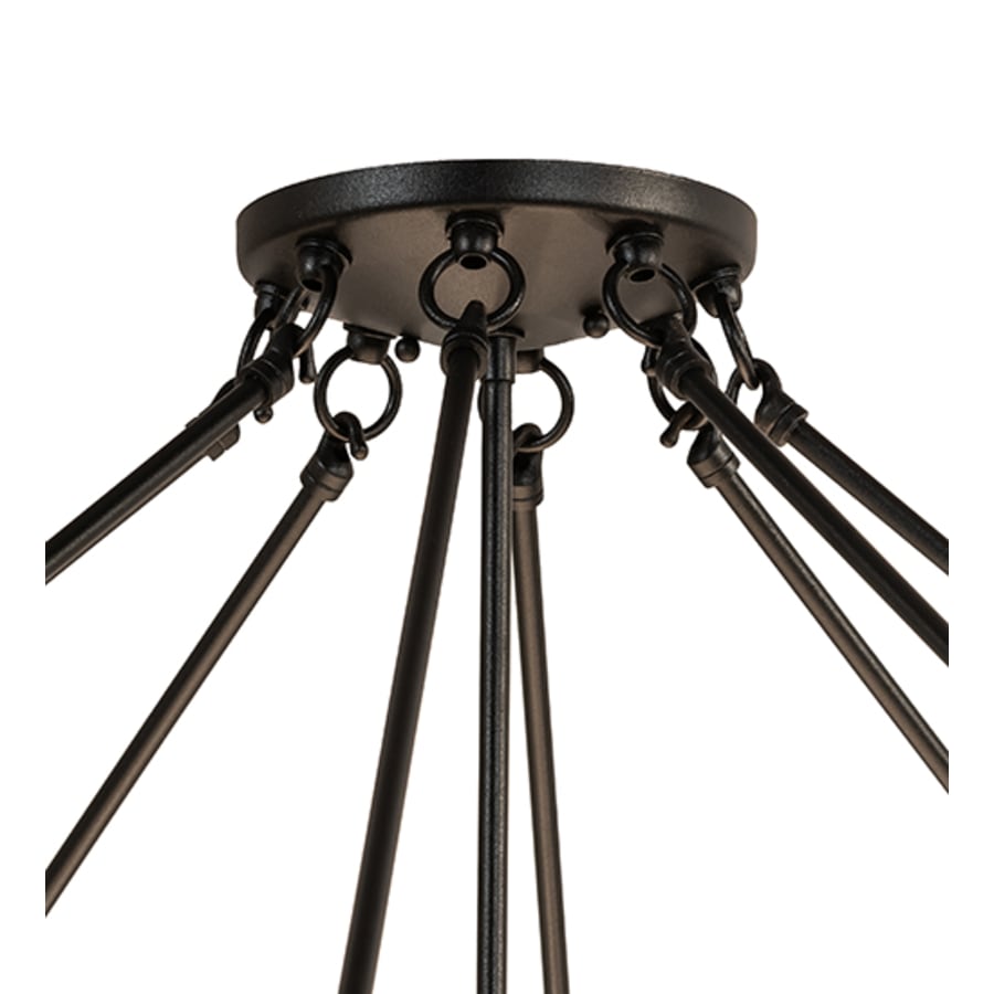 Meyda Tiffany Madison 12 Light 60" Wide Semi-Flush Bowl Ceiling Fixture - Gilded Tobacco Finish