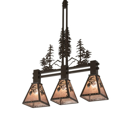 Meyda Tiffany 3 Light 30" Wide Linear Pendant