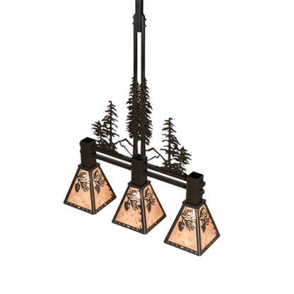 Meyda Tiffany 3 Light 30" Wide Linear Pendant
