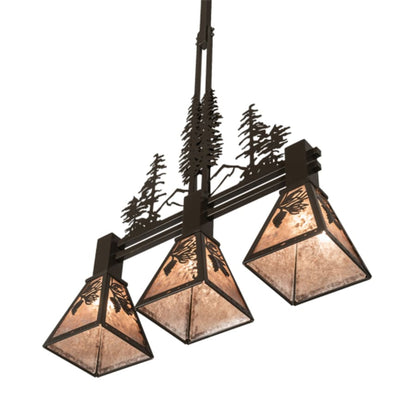 Meyda Tiffany 3 Light 30" Wide Linear Pendant