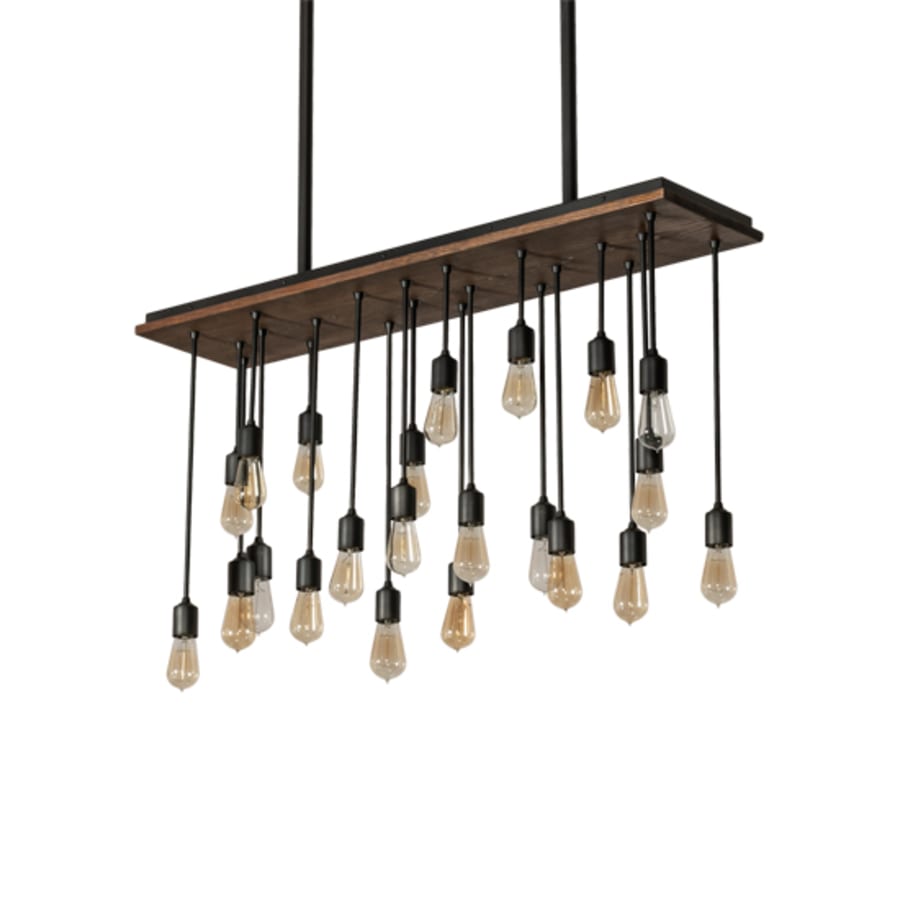 Meyda Tiffany 22 Light 48" Wide Wood Linear Pendant