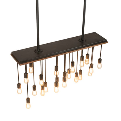 Meyda Tiffany 22 Light 48" Wide Wood Linear Pendant