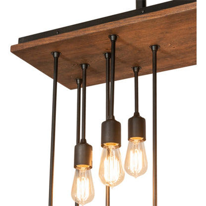 Meyda Tiffany 22 Light 48" Wide Wood Linear Pendant