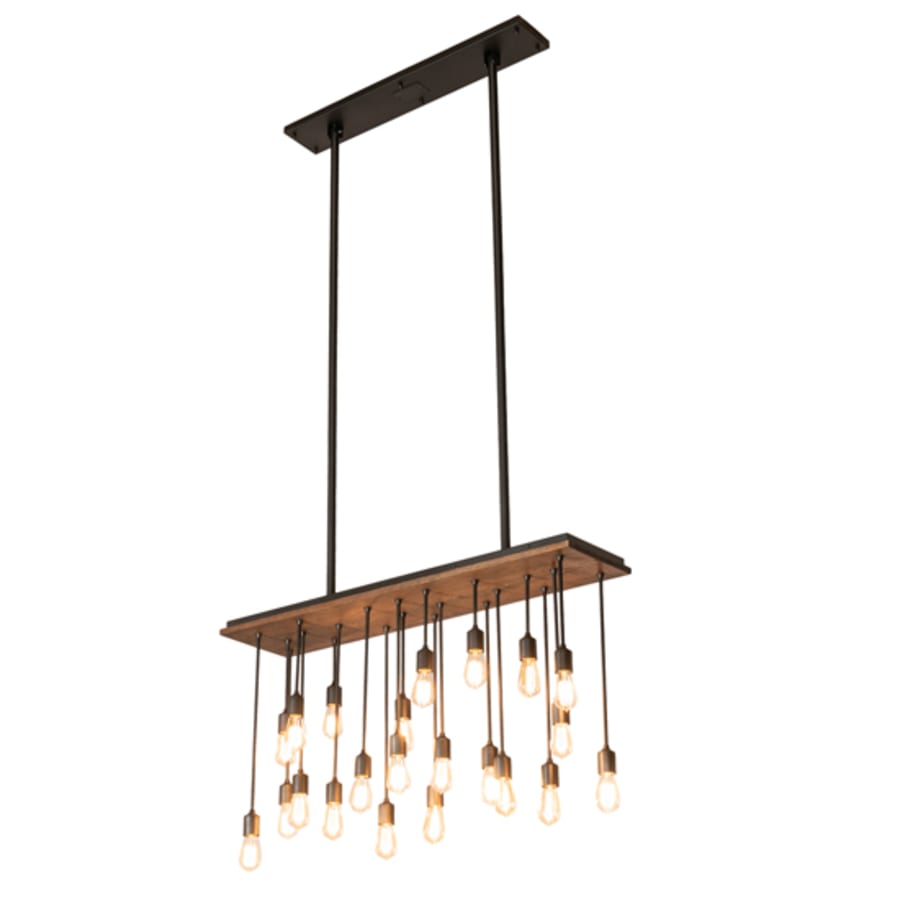 Meyda Tiffany 22 Light 48" Wide Wood Linear Pendant