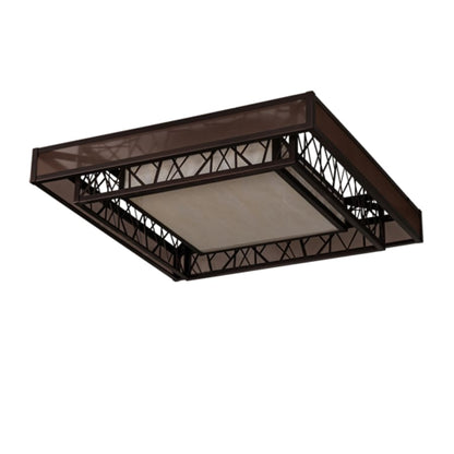 Meyda Tiffany Quadrato Rich Umador 51" Wide LED Semi-Flush Square Ceiling Fixture