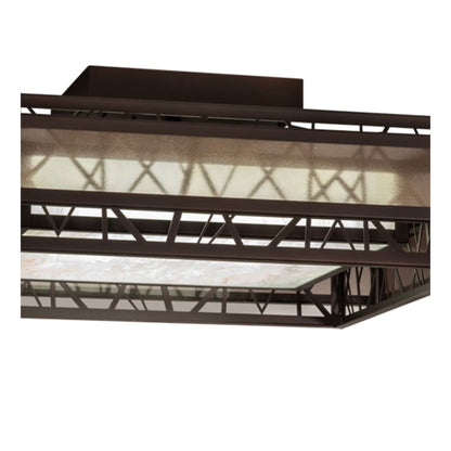Meyda Tiffany Quadrato Rich Umador 51" Wide LED Semi-Flush Square Ceiling Fixture