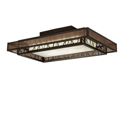 Meyda Tiffany Quadrato Rich Umador 48" Wide LED Semi-Flush Ceiling Fixture