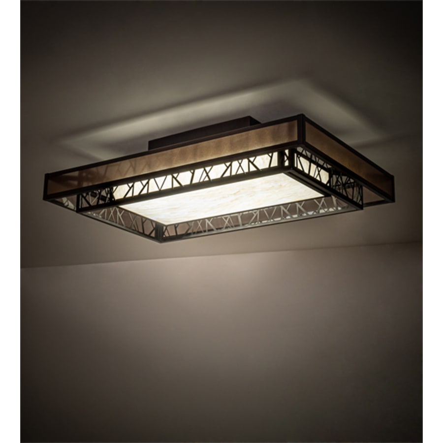 Meyda Tiffany Quadrato Rich Umador 48" Wide LED Semi-Flush Ceiling Fixture