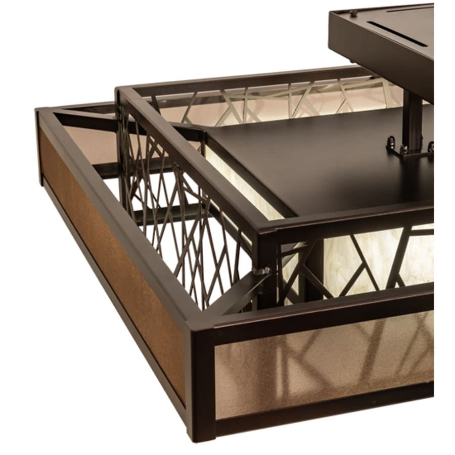 Meyda Tiffany Quadrato Rich Umador 48" Wide LED Semi-Flush Ceiling Fixture