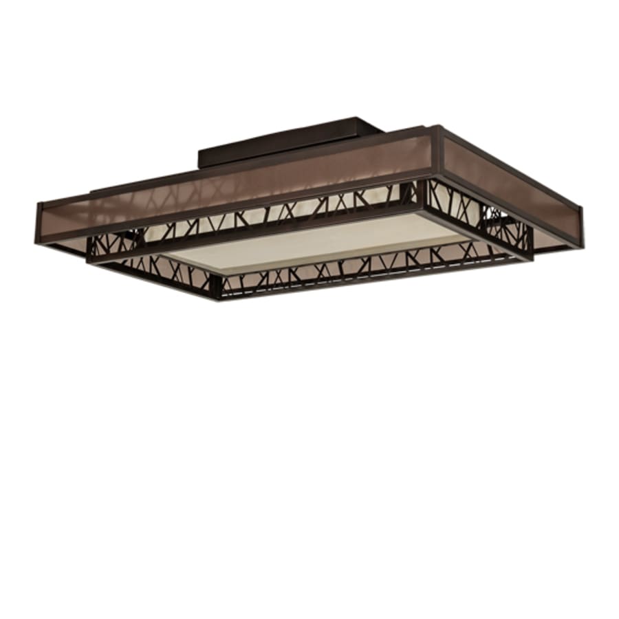Meyda Tiffany Quadrato Rich Umador 48" Wide LED Semi-Flush Ceiling Fixture