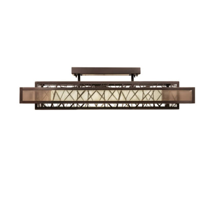 Meyda Tiffany Quadrato Rich Umador 48" Wide LED Semi-Flush Ceiling Fixture