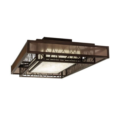 Meyda Tiffany Quadrato Rich Umador 48" Wide LED Semi-Flush Ceiling Fixture