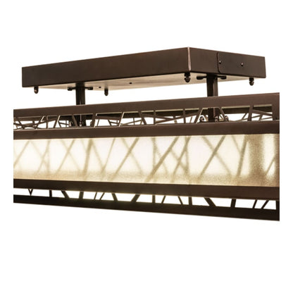Meyda Tiffany Quadrato Rich Umador 48" Wide LED Semi-Flush Ceiling Fixture