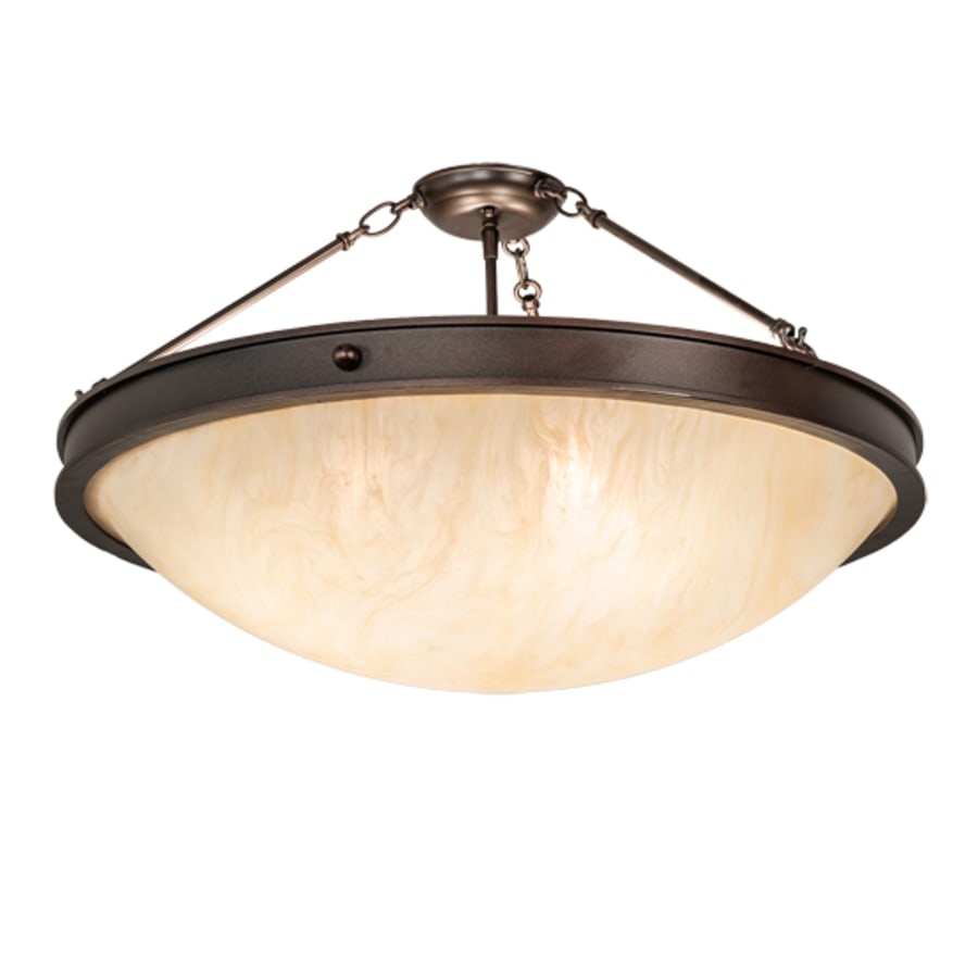 Meyda Tiffany Dionne 4 Light 28" Wide Semi-Flush Bowl Ceiling Fixture