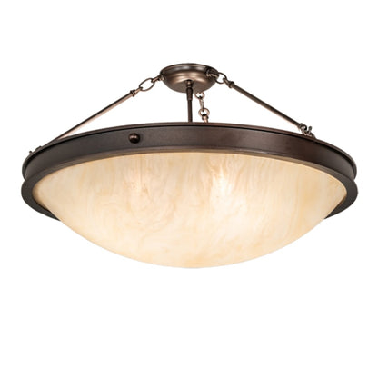 Meyda Tiffany Dionne 4 Light 28" Wide Semi-Flush Bowl Ceiling Fixture