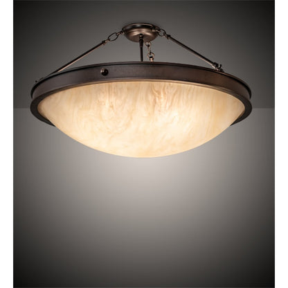 Meyda Tiffany Dionne 4 Light 28" Wide Semi-Flush Bowl Ceiling Fixture