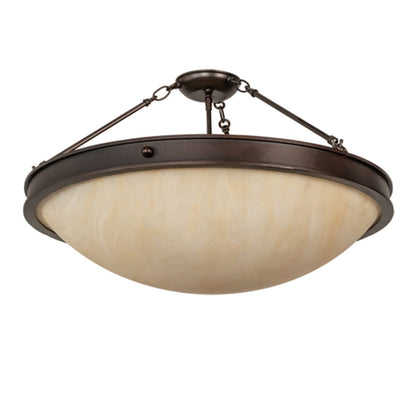 Meyda Tiffany Dionne 4 Light 28" Wide Semi-Flush Bowl Ceiling Fixture