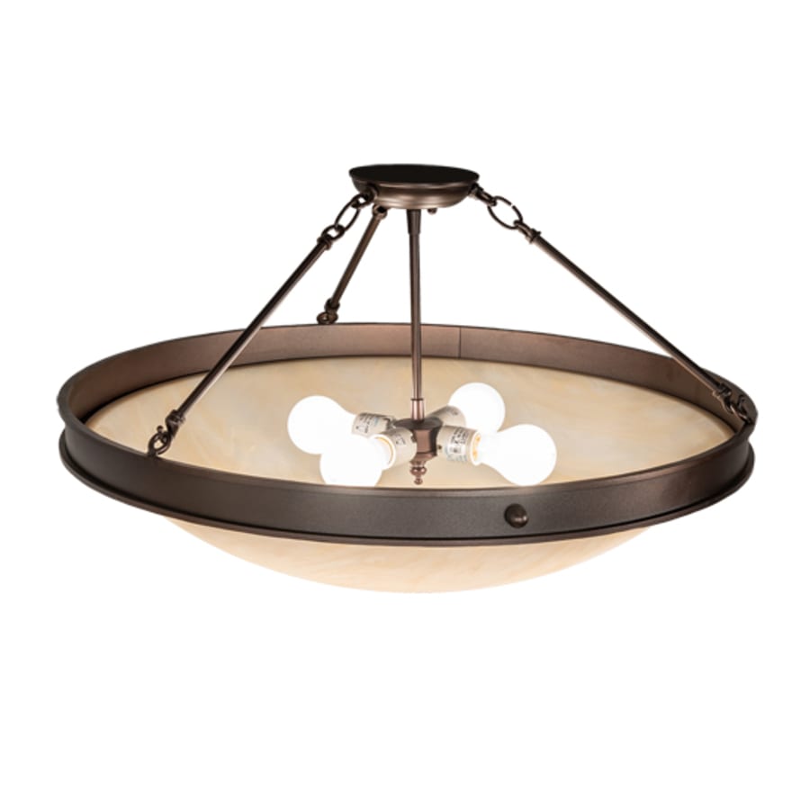 Meyda Tiffany Dionne 4 Light 28" Wide Semi-Flush Bowl Ceiling Fixture