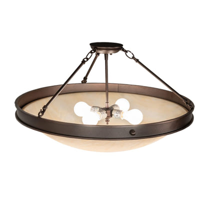 Meyda Tiffany Dionne 4 Light 28" Wide Semi-Flush Bowl Ceiling Fixture