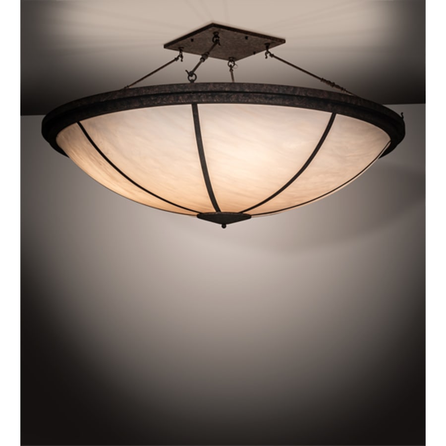 Meyda Tiffany Commerce 8 Light 72" Wide Semi-Flush Bowl Ceiling Fixture - Rococo Finish