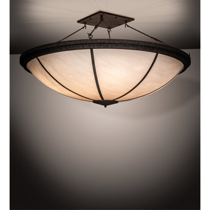 Meyda Tiffany Commerce 8 Light 72" Wide Semi-Flush Bowl Ceiling Fixture - Rococo Finish