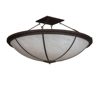 Meyda Tiffany Commerce 8 Light 72" Wide Semi-Flush Bowl Ceiling Fixture - Rococo Finish