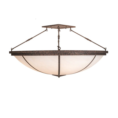 Meyda Tiffany Commerce 8 Light 72" Wide Semi-Flush Bowl Ceiling Fixture - Rococo Finish