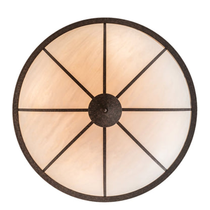 Meyda Tiffany Commerce 8 Light 72" Wide Semi-Flush Bowl Ceiling Fixture - Rococo Finish