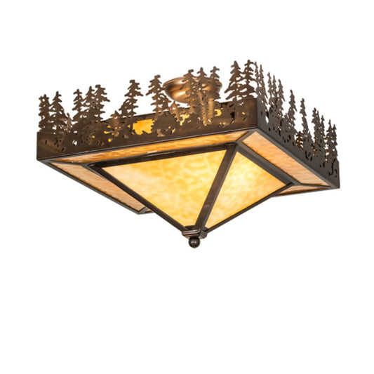 Meyda Tiffany Pine Lake 2 Light 27" Wide Semi-Flush Ceiling Fixture