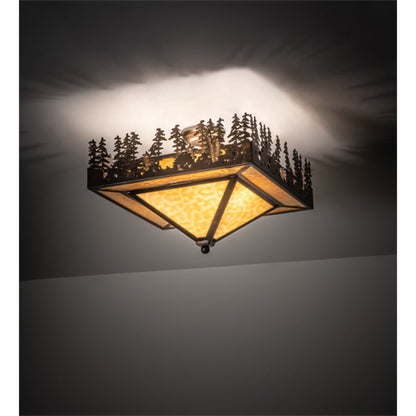 Meyda Tiffany Pine Lake 2 Light 27" Wide Semi-Flush Ceiling Fixture