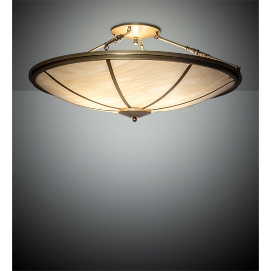 Meyda Tiffany Commerce 8 Light 45" Wide Semi-Flush Bowl Ceiling Fixture