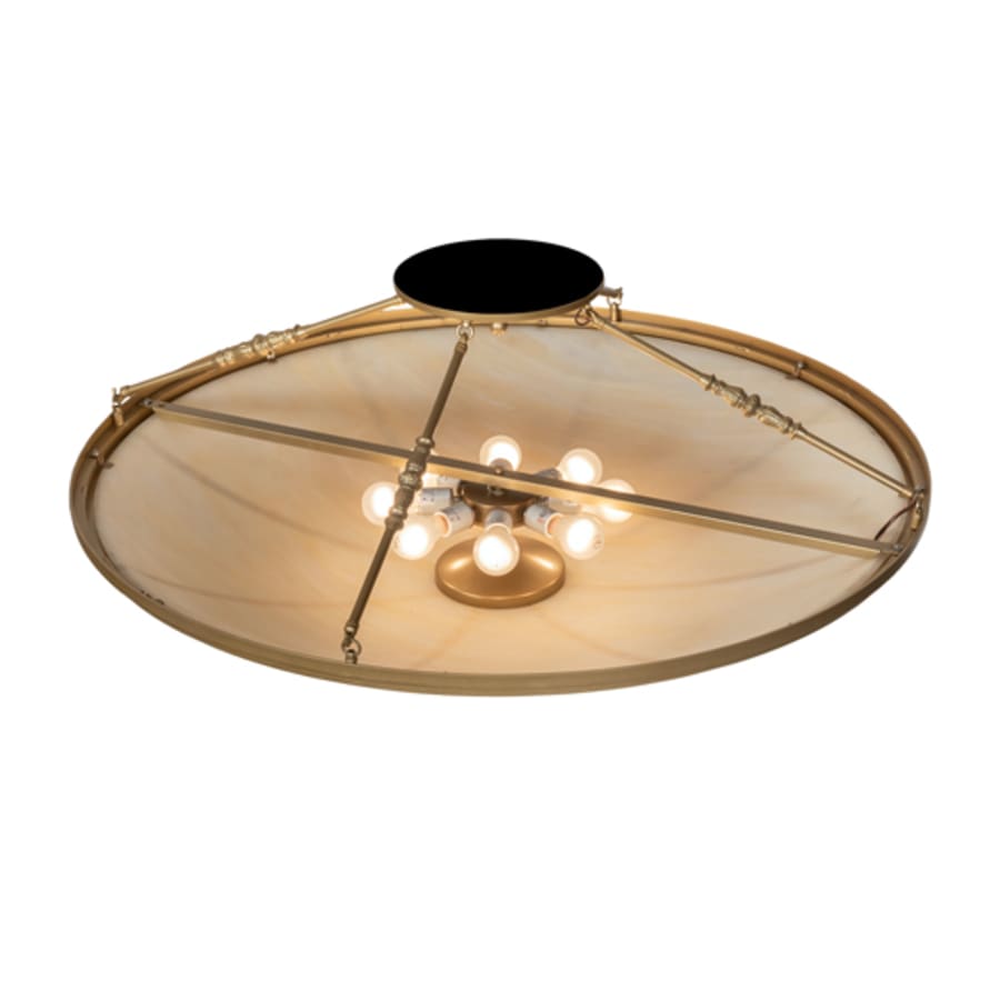Meyda Tiffany Commerce 8 Light 45" Wide Semi-Flush Bowl Ceiling Fixture