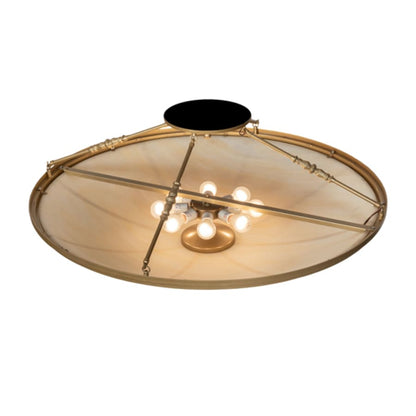 Meyda Tiffany Commerce 8 Light 45" Wide Semi-Flush Bowl Ceiling Fixture