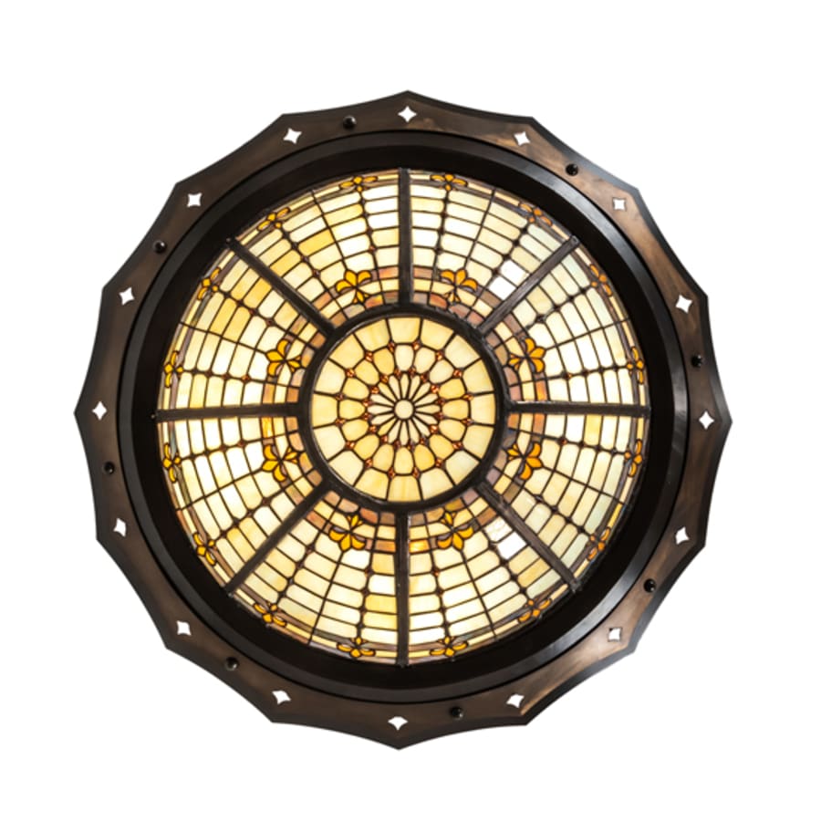 Meyda Tiffany Fleur-de-Lite 4 Light 32" Wide Semi-Flush Bowl Ceiling Fixture