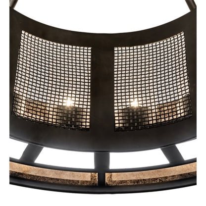 Meyda Tiffany Smythe Craftsman 16 Light 30" Wide Semi-Flush Drum Ceiling Fixture