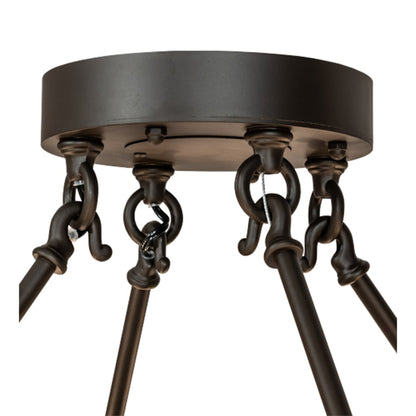 Meyda Tiffany Smythe Craftsman 16 Light 30" Wide Semi-Flush Drum Ceiling Fixture