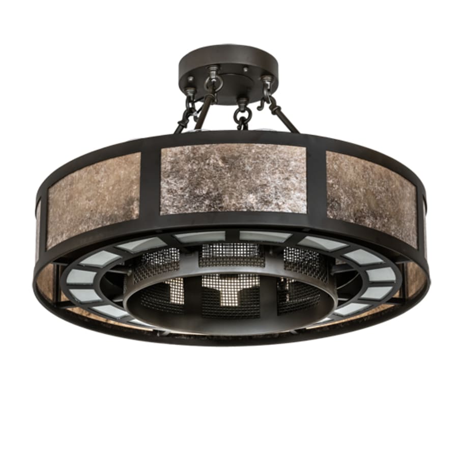 Meyda Tiffany Smythe Craftsman 16 Light 30" Wide Semi-Flush Drum Ceiling Fixture