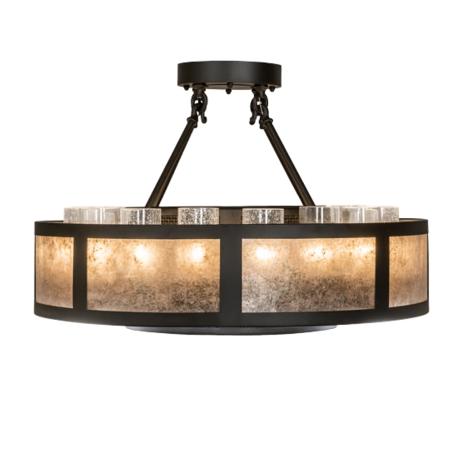 Meyda Tiffany Smythe Craftsman 16 Light 30" Wide Semi-Flush Drum Ceiling Fixture