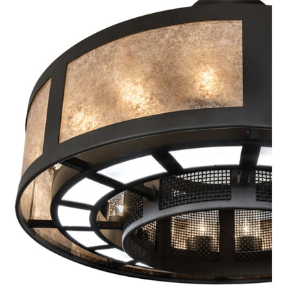 Meyda Tiffany Smythe Craftsman 16 Light 30" Wide Semi-Flush Drum Ceiling Fixture