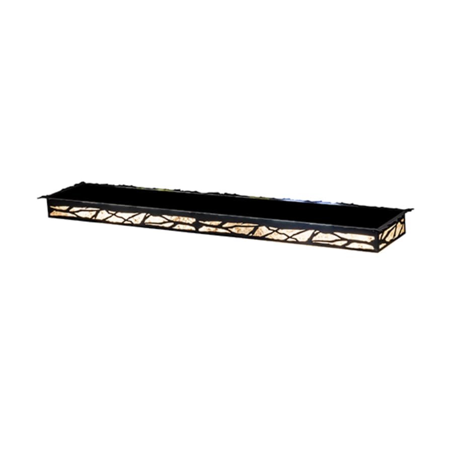 Meyda Tiffany Whispering Pines 62" Wide LED Flush Mount Ceiling Fixture - Flat Black Finish