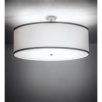 Meyda Tiffany Cilindro 6 Light 36" Wide Semi-Flush Drum Ceiling Fixture - Champagne Finish