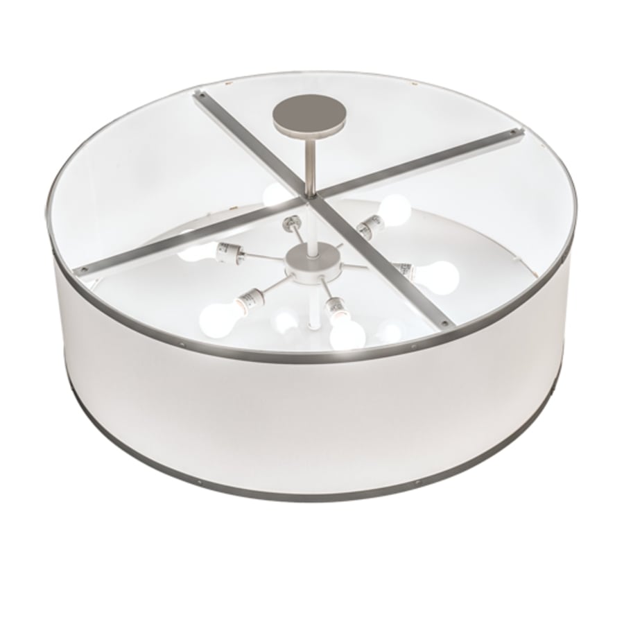 Meyda Tiffany Cilindro 6 Light 36" Wide Semi-Flush Drum Ceiling Fixture - Champagne Finish