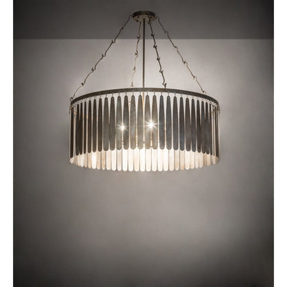 Meyda Tiffany Gibson 8 Light 48" Wide Semi-Flush Drum Ceiling Fixture