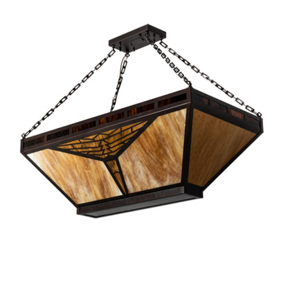 Meyda Tiffany Nuevo Mission 9 Light 48" Wide Semi-Flush Linear Ceiling Fixture
