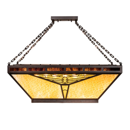 Meyda Tiffany Nuevo Mission 9 Light 48" Wide Semi-Flush Linear Ceiling Fixture