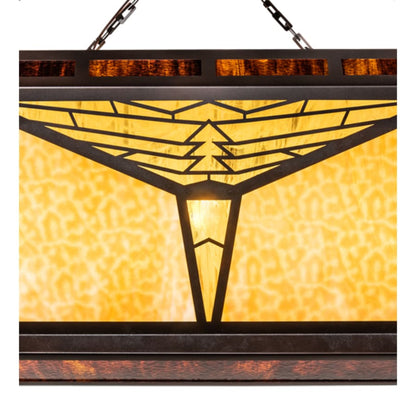 Meyda Tiffany Nuevo Mission 9 Light 48" Wide Semi-Flush Linear Ceiling Fixture