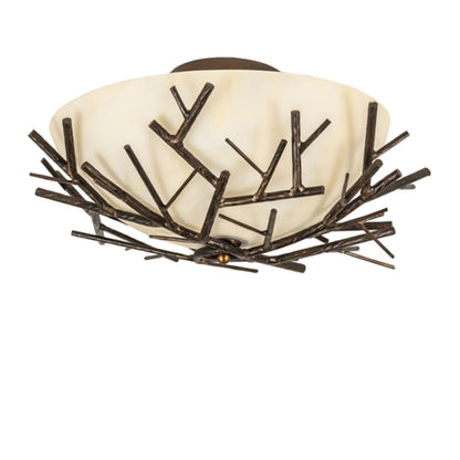 Meyda Tiffany Branches 4 Light 23" Wide Semi-Flush Bowl Ceiling Fixture