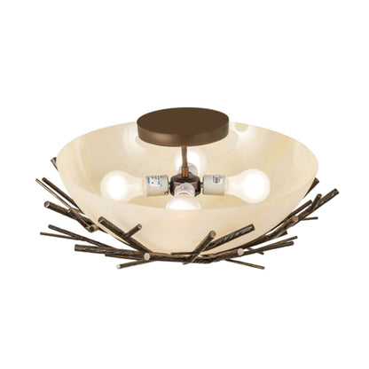 Meyda Tiffany Branches 4 Light 23" Wide Semi-Flush Bowl Ceiling Fixture