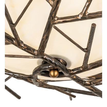 Meyda Tiffany Branches 4 Light 23" Wide Semi-Flush Bowl Ceiling Fixture